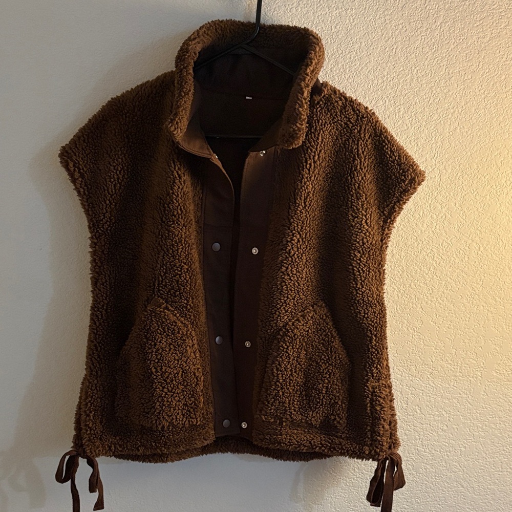 Button Down Sherpa Vest